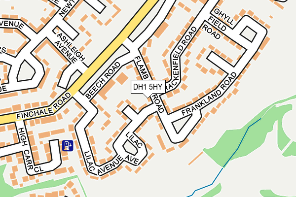 DH1 5HY map - OS OpenMap – Local (Ordnance Survey)