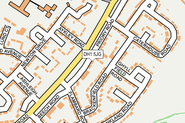 DH1 5JG map - OS OpenMap – Local (Ordnance Survey)