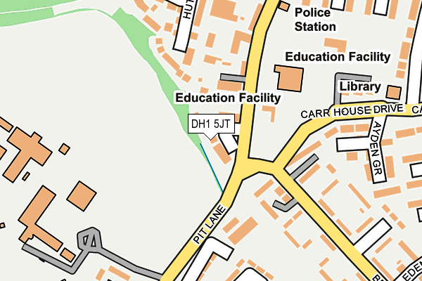 DH1 5JT map - OS OpenMap – Local (Ordnance Survey)