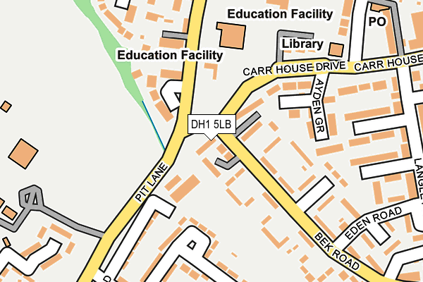 DH1 5LB map - OS OpenMap – Local (Ordnance Survey)
