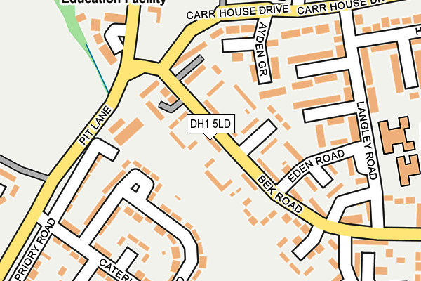DH1 5LD map - OS OpenMap – Local (Ordnance Survey)