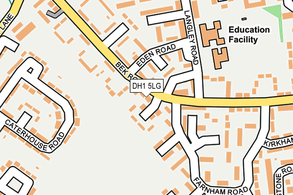 DH1 5LG map - OS OpenMap – Local (Ordnance Survey)