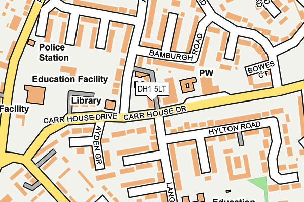 DH1 5LT map - OS OpenMap – Local (Ordnance Survey)