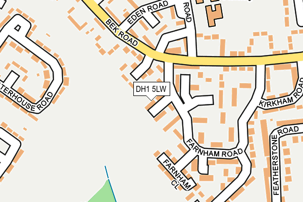 DH1 5LW map - OS OpenMap – Local (Ordnance Survey)