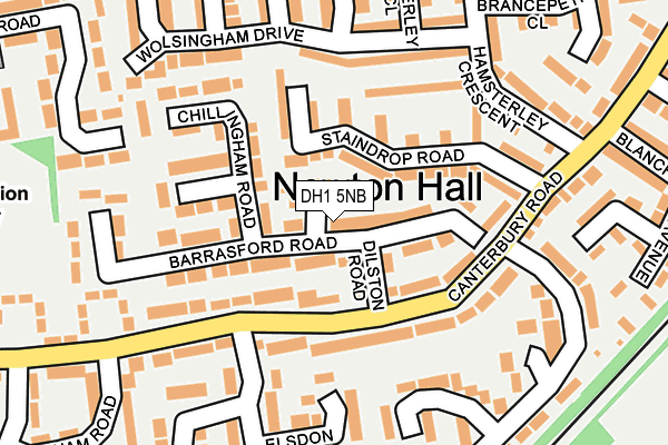 DH1 5NB map - OS OpenMap – Local (Ordnance Survey)