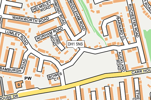 DH1 5NS map - OS OpenMap – Local (Ordnance Survey)