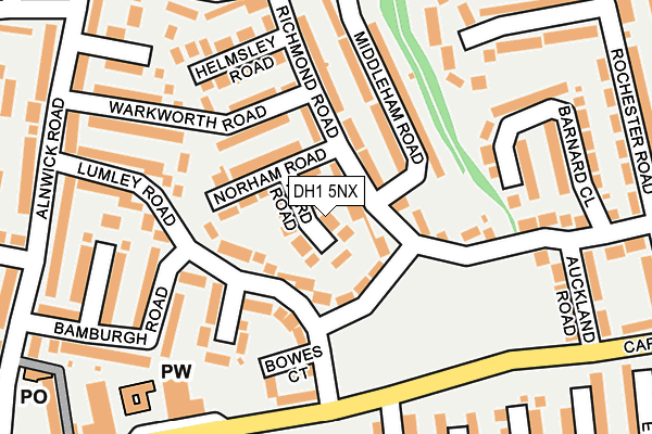 DH1 5NX map - OS OpenMap – Local (Ordnance Survey)