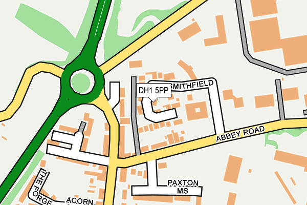 DH1 5PP map - OS OpenMap – Local (Ordnance Survey)