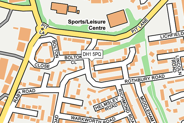 DH1 5PQ map - OS OpenMap – Local (Ordnance Survey)