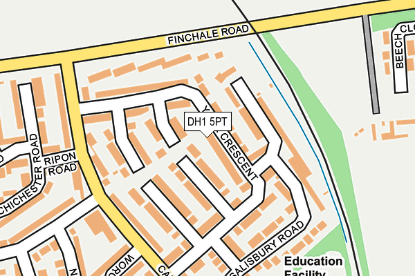 DH1 5PT map - OS OpenMap – Local (Ordnance Survey)