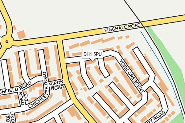 DH1 5PU map - OS OpenMap – Local (Ordnance Survey)