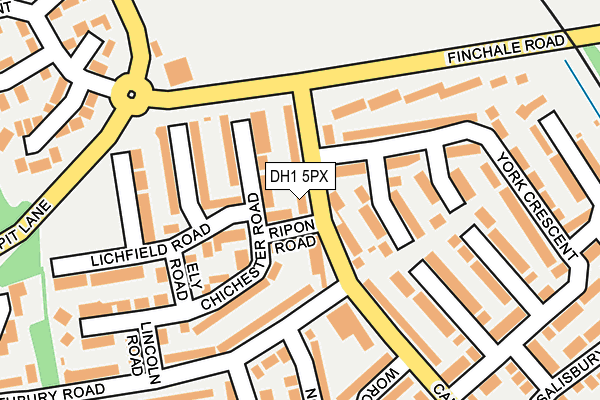 DH1 5PX map - OS OpenMap – Local (Ordnance Survey)