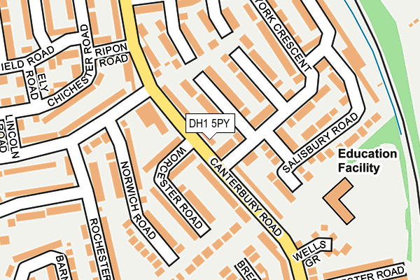 DH1 5PY map - OS OpenMap – Local (Ordnance Survey)