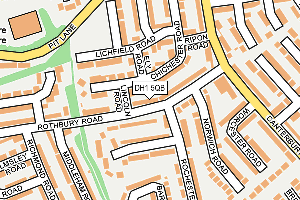 DH1 5QB map - OS OpenMap – Local (Ordnance Survey)