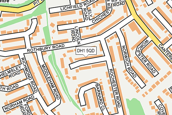 DH1 5QD map - OS OpenMap – Local (Ordnance Survey)
