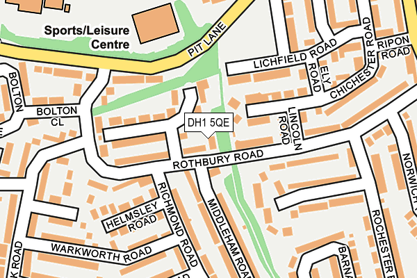 DH1 5QE map - OS OpenMap – Local (Ordnance Survey)