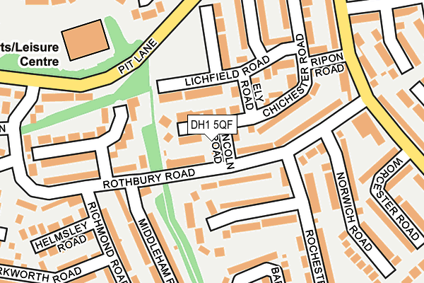 DH1 5QF map - OS OpenMap – Local (Ordnance Survey)