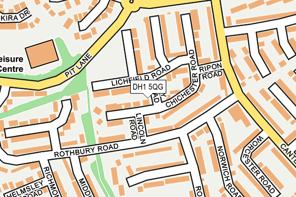 DH1 5QG map - OS OpenMap – Local (Ordnance Survey)