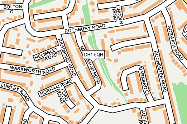 DH1 5QH map - OS OpenMap – Local (Ordnance Survey)