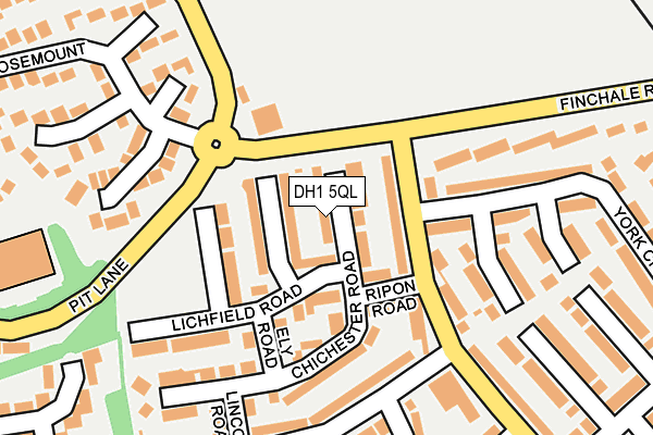 DH1 5QL map - OS OpenMap – Local (Ordnance Survey)