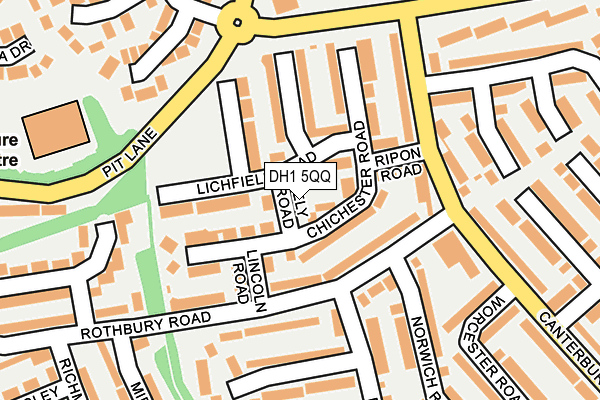 DH1 5QQ map - OS OpenMap – Local (Ordnance Survey)