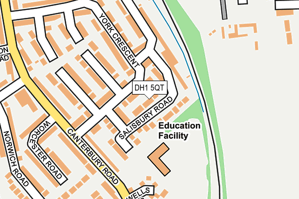 DH1 5QT map - OS OpenMap – Local (Ordnance Survey)