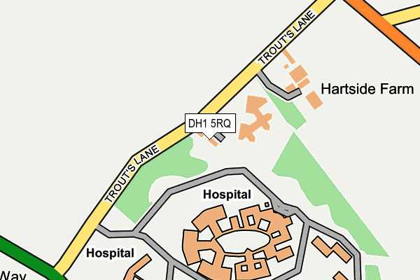 DH1 5RQ map - OS OpenMap – Local (Ordnance Survey)