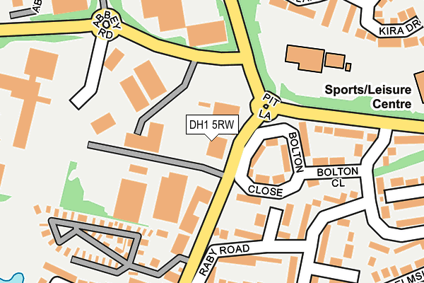 DH1 5RW map - OS OpenMap – Local (Ordnance Survey)