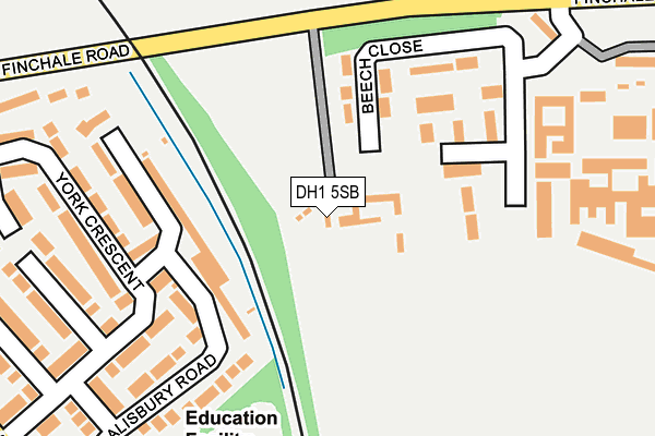 DH1 5SB map - OS OpenMap – Local (Ordnance Survey)