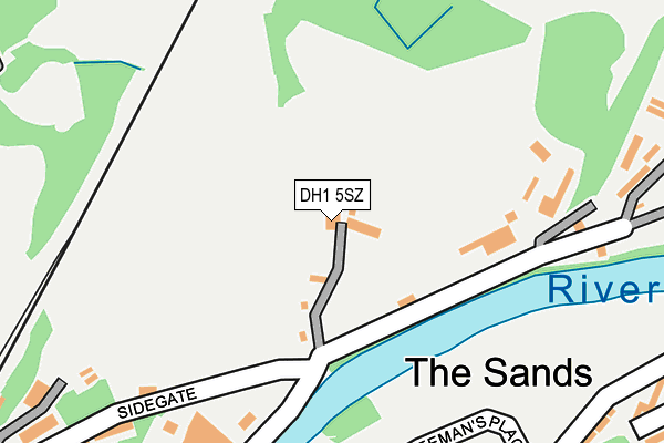 DH1 5SZ map - OS OpenMap – Local (Ordnance Survey)