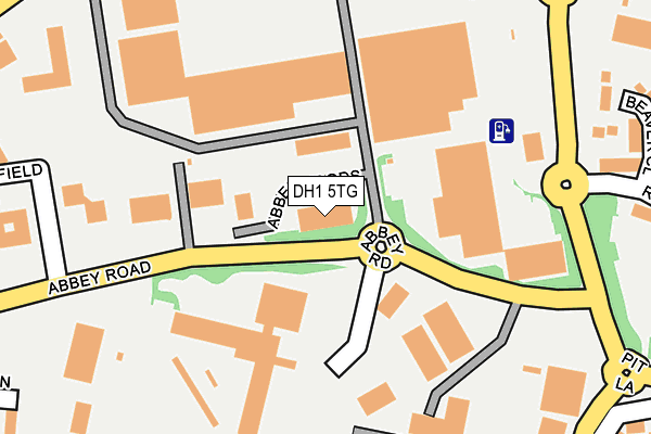 DH1 5TG map - OS OpenMap – Local (Ordnance Survey)