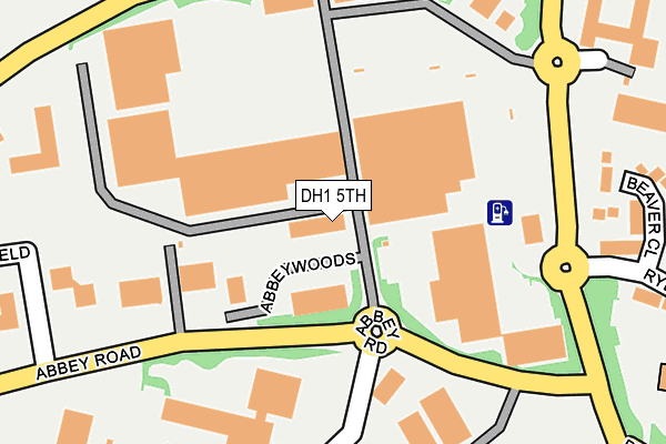 DH1 5TH map - OS OpenMap – Local (Ordnance Survey)