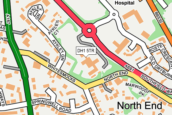 DH1 5TR map - OS OpenMap – Local (Ordnance Survey)