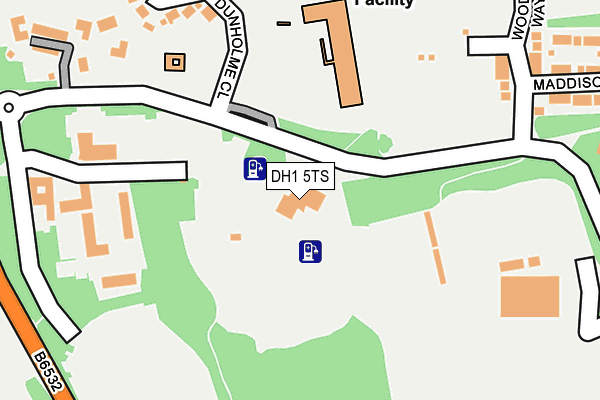 DH1 5TS map - OS OpenMap – Local (Ordnance Survey)