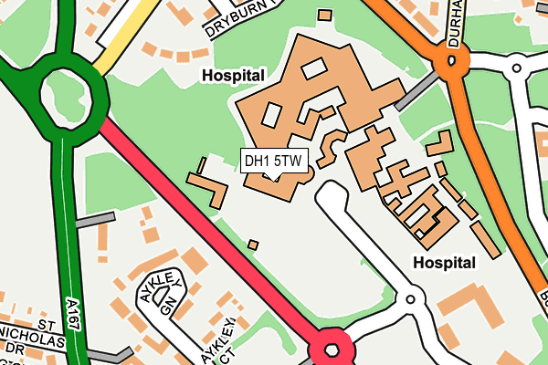 DH1 5TW map - OS OpenMap – Local (Ordnance Survey)