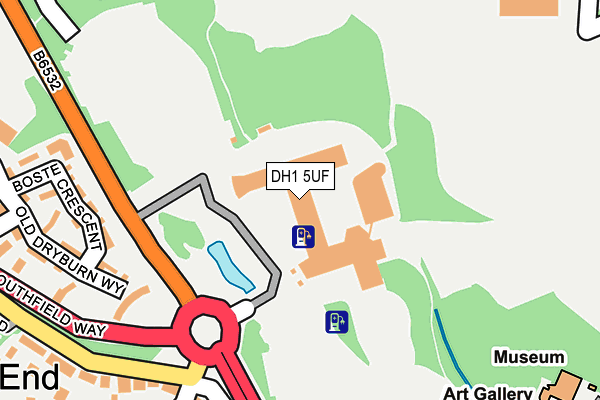 DH1 5UF map - OS OpenMap – Local (Ordnance Survey)