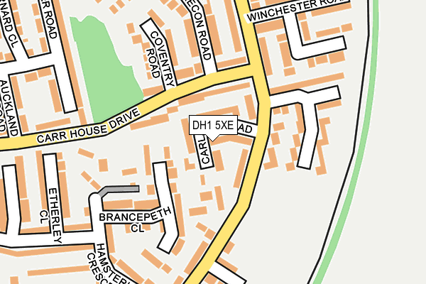 DH1 5XE map - OS OpenMap – Local (Ordnance Survey)