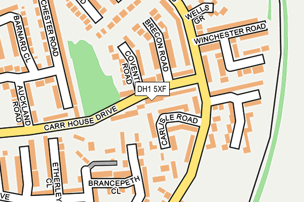 DH1 5XF map - OS OpenMap – Local (Ordnance Survey)