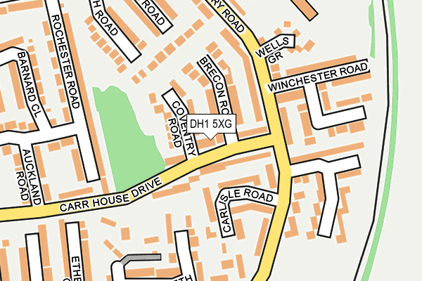 DH1 5XG map - OS OpenMap – Local (Ordnance Survey)