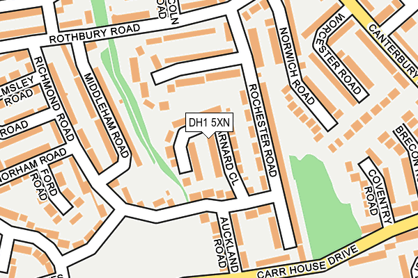 DH1 5XN map - OS OpenMap – Local (Ordnance Survey)