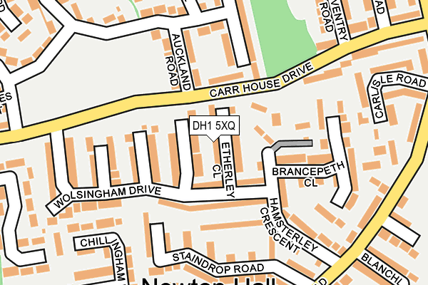 DH1 5XQ map - OS OpenMap – Local (Ordnance Survey)