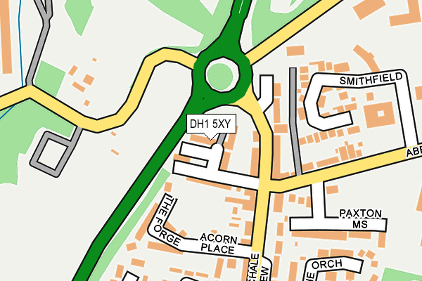 DH1 5XY map - OS OpenMap – Local (Ordnance Survey)