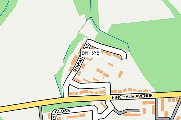 DH1 5YE map - OS OpenMap – Local (Ordnance Survey)