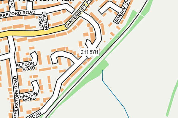 DH1 5YH map - OS OpenMap – Local (Ordnance Survey)