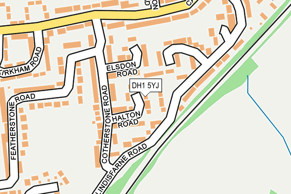 DH1 5YJ map - OS OpenMap – Local (Ordnance Survey)