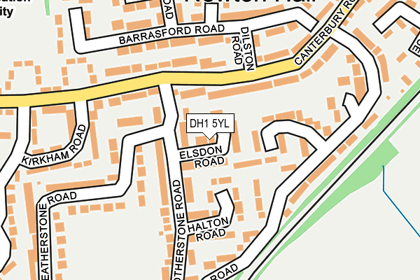 DH1 5YL map - OS OpenMap – Local (Ordnance Survey)