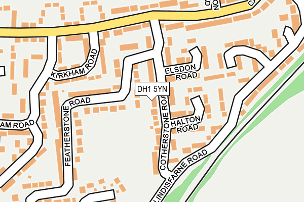 DH1 5YN map - OS OpenMap – Local (Ordnance Survey)