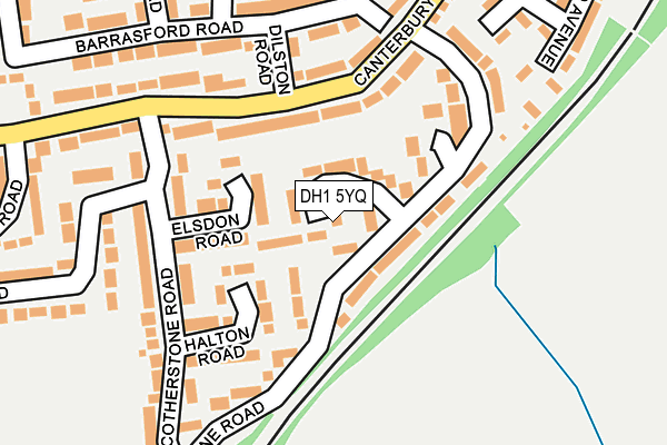 DH1 5YQ map - OS OpenMap – Local (Ordnance Survey)