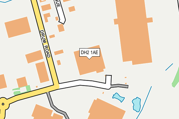 DH2 1AE map - OS OpenMap – Local (Ordnance Survey)