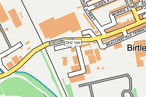 DH2 1AH map - OS OpenMap – Local (Ordnance Survey)